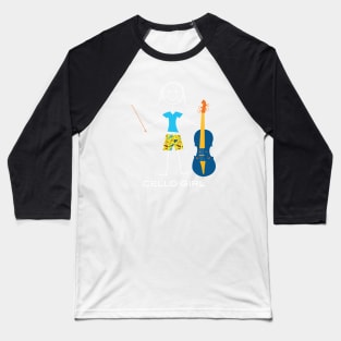 Funny Womens Cello Girl Baseball T-Shirt